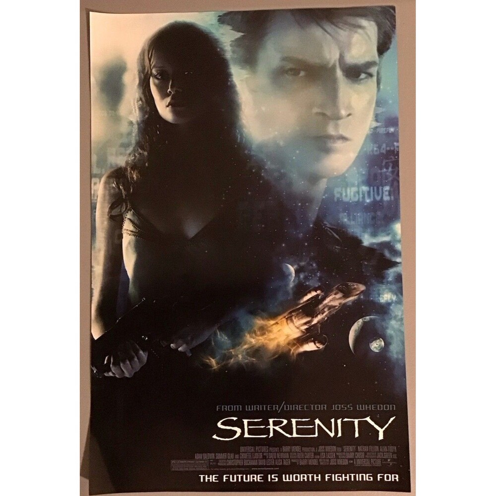 SERENITY -11"x17" 2005 Original Promo Poster Firefly Joss Whedon Nathan Fillion